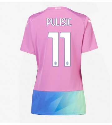 AC Milan Christian Pulisic #11 Kolmaspaita Naisten 2023-24 Lyhyet Hihat